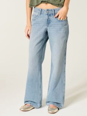 Hollister Light Blue Wide-Leg Jeans